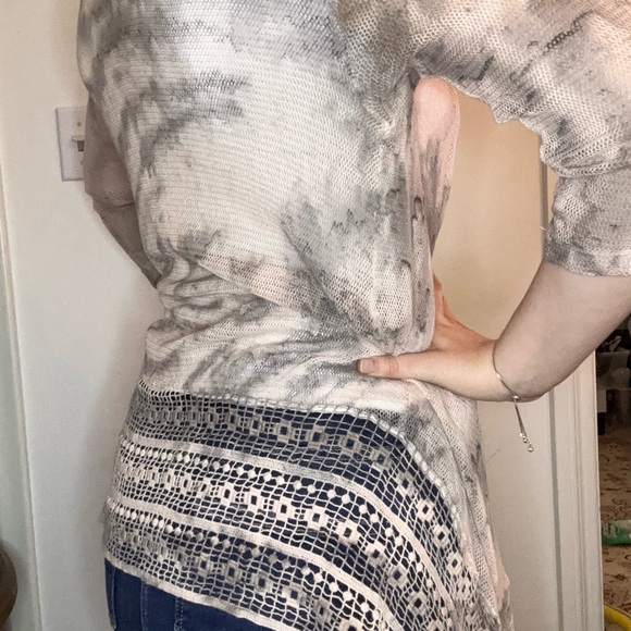 XCVI Beige and Gray Women's Cardigan - Picture 3 of 3